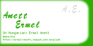 anett ermel business card